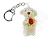 Miniblings Braut Teddy Schlüsselanhänger Hochzeit Ehe Bär - Handmade Modeschmuck I I Anhänger Schlüsselring Schlüsselband Keyring