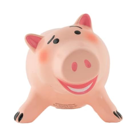 Disney Toy Story 4 Hamm Pig Piggy Bank for Kids - Ceramic Coin Bank with Stopper Cover