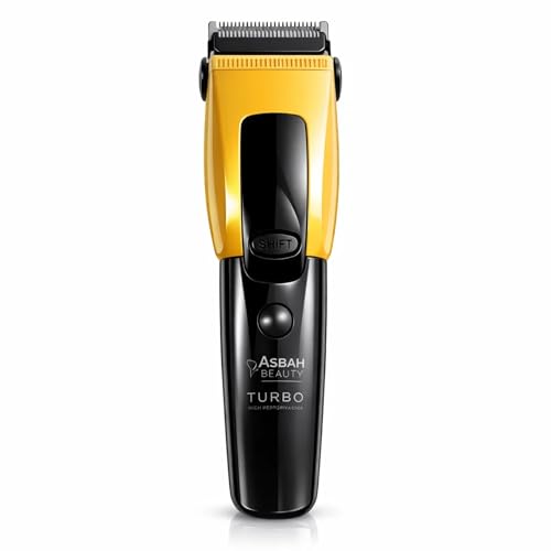 Image of ASBAH Professional Turbo Hair Clipper- High-Efficiency Precision Blades, 8 Guide Combs, Adjustable Taper Lever, Cordless Grooming Tool - 1 Year Warranty with Lifetime Repairs & Services