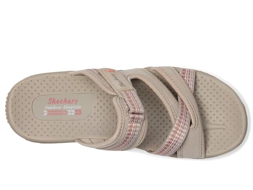 Skechers Skechers Women's REGGAE - COLOR-FULL, Adjustable Color Pop Webbing Slide, Taupe, 8.5M