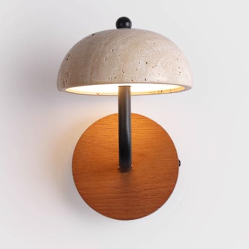 EROSAT Bedside Wall Sconces, Hand Polished Design - Mushroom LED