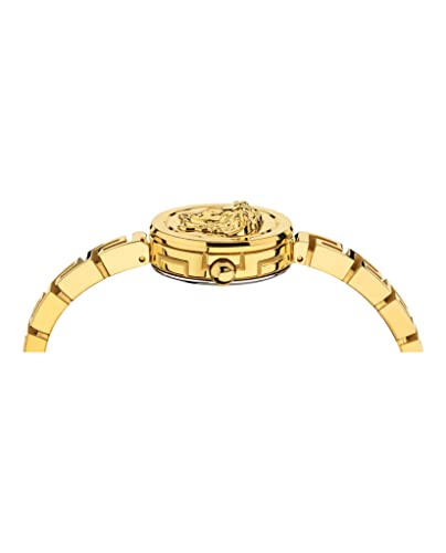 Versace Medusa Secret Collection Luxury Womens Watch Timepieces with a Gold Bracelet and Case Featuring a Black Dial3