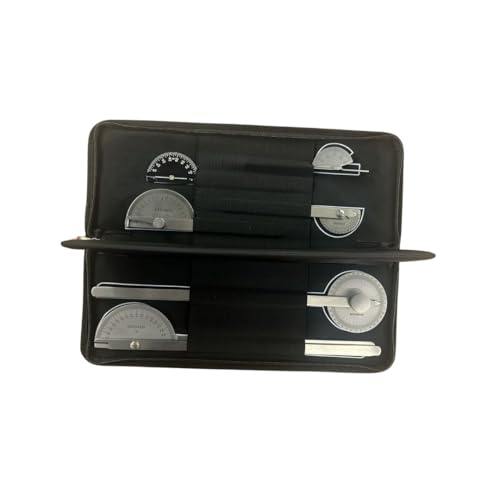 Saehan Steel Goniometer Set of 6 with Case for Physical Therapy