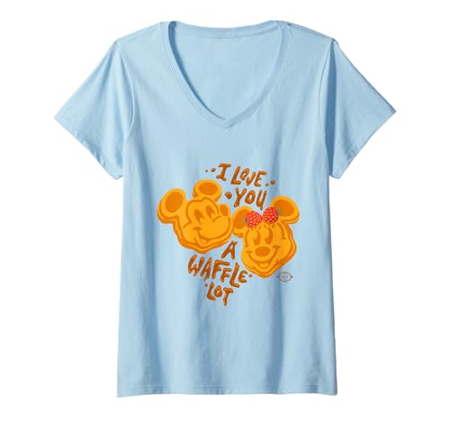 T-shirt Mickey & Minnie Disney col V femme vêtements graphiques amour