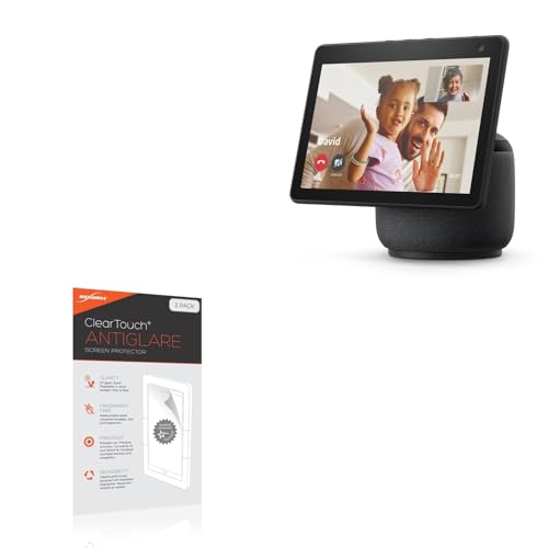 BoxWave Screen Protector Compatible with Amazon Echo Show 10 (3rd Gen 2020) - ClearTouch Anti-Glare (2-Pack), Anti-Fingerprint Matte Film Skin