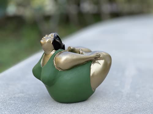 Figura Yoga Fat Lady en Resina Decorativa miniatura 2