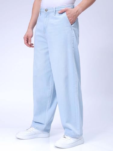 Image of The Indian Garage Co Men Skater Fit Solid Mid-Rise Jeans