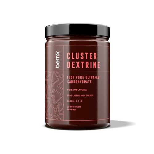 bett3r Cluster Dextrin Pulver 1kg – HBCD Highly Branched Cyclic Dextrin – Kohlenhydrate Pulver Intra Workout – Pre Post Workout Carbs – Vegan, Geschmacksneutral, Made in Germany
