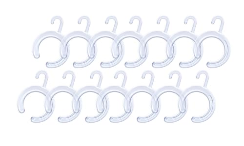 14 x DUSCHVORHANGRINGE OFFEN BARRIEREFREI TRANSPARENT MIT Haken FÜR DUSCHVORHANG DUSCHVORHANGSTANGE! Shower Curtain Rings Clear!