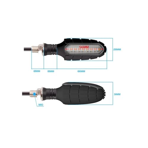 Clignotant de moto double face LED étanche pour feu de circulation diurne - 4
