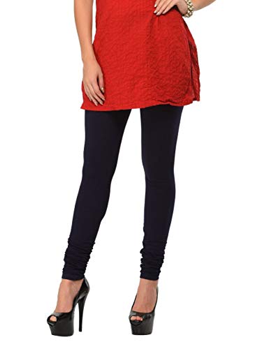 Image of Frenchtrendz Women's Cotton Spandex Stretchable Mid Rise Slim Fit Churidar Leggings Pull On