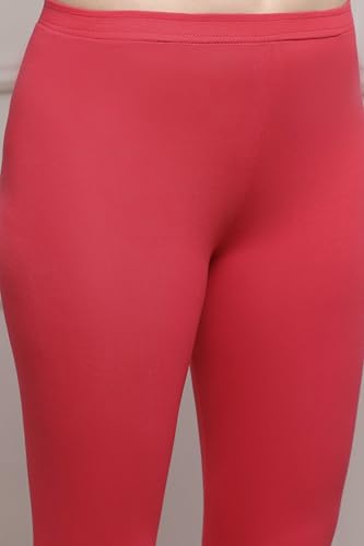 Image of BIBA Women Cotton Blend Skinny Solid Leggings