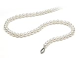 Sterling Silver 5.5-6.0mm White Cultured Freshwater Pearl Strand Necklace,18"