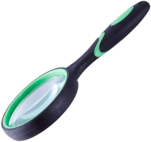 Loupe 10 fois incassable en caoutchouc avec lentille en verre épais