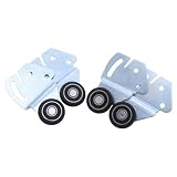 MUCKLILY Kit Herrajes para Puertas Corredizas de Gabinetes Rueda de Rodillo de Nylon y Acero al Carbono, Operación Suave y Silenciosa para Oficinas y Habitaciones de Estudio
