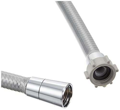 LIXIL(リクシル) INAX メタル調シャワーホース 1.5m 交換用 A-4215 シルバー シャワーホース交換 浴室補修