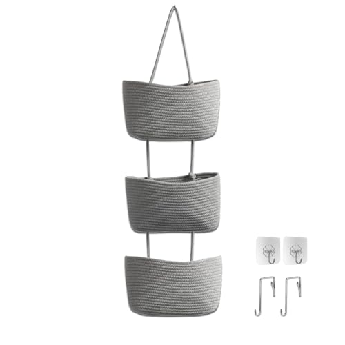 DYOUen Vielseitiger Hänge-Organizer aus gewebtem Baumwollseil für Bad,...