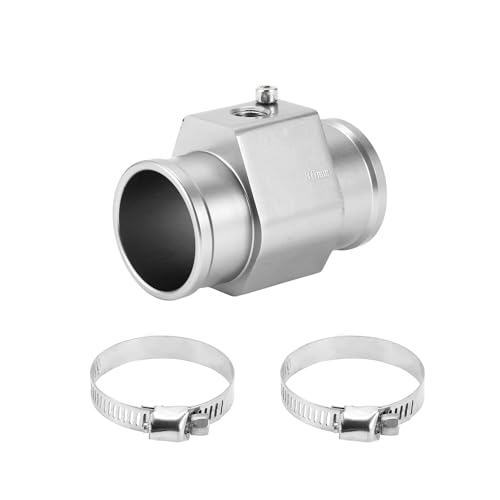 HEROFFIX 1 Juego Adaptador de Sensor de Temperatura del Agua del Coche Junta de Tubería de Adaptador de Sensor de Radiador 36mm Tono Plateado