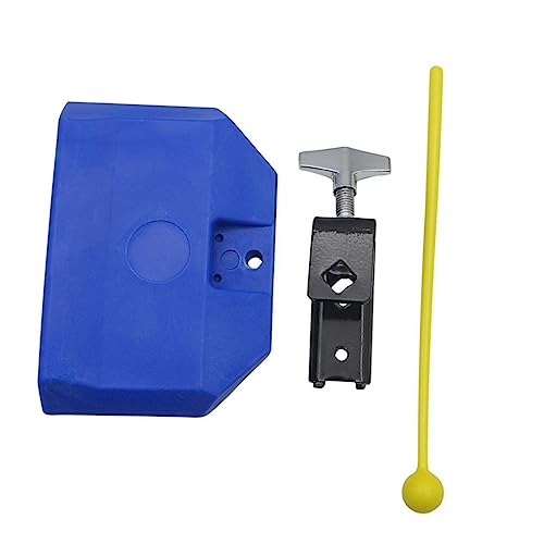 BESTonZON Blue Plastic Cow Bell High Pitch Sound Musical Percussion Instrument Clamp and Mallet