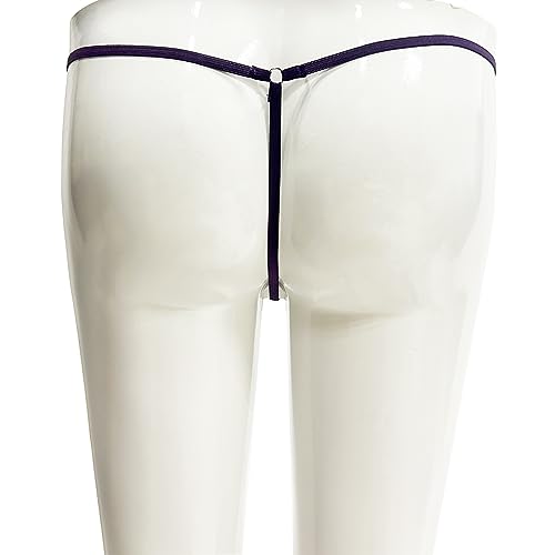 Taikmd Women's Pearls G-Strings Low Waist T Back Underpants Bikini Thongs Ladies Underwear String Knickers Adults Briefs Low Rise Panties (Purple) #TOP2