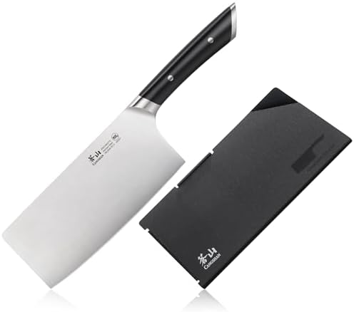 Cangshan HELENA Series 7-Inch Vegetable Cleaver, Forged German Steel, Black, 502551 - Thumbnail 2