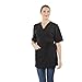 Hurry Jump Tunique de Travail Forme Kimono Poly Coton Noir Idéale Blouse esthéticienne Tunique Spa Kimono Serge Noir T3-44/46