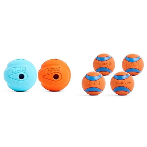 Chuckit Dog Toy Bundle 2 Whistler Balls 2 5 Inch 4 Ultra Balls 2 5 Inch - Medium