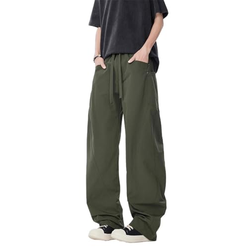 Men's Pants Workwear Wide Leg Straight Loose Fit Retro High Street Summer Casual Long Pants for Men4