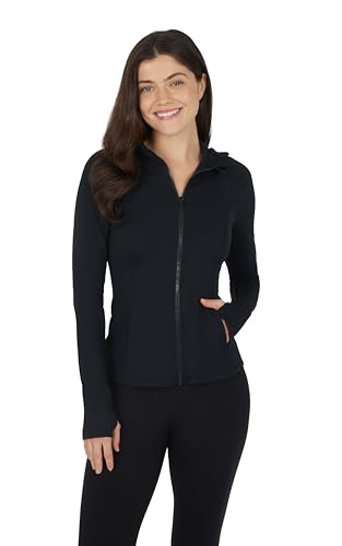 Yogalicious Full-Zip Lightweight Hooded Running Workout Yoga Lux Jacket with Pockets2