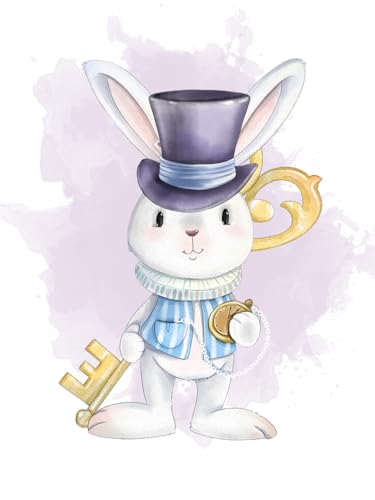 Affiche lapin avec clé cadeau de naissance original et poétique - 2