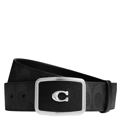 COACH 38MM SIZED Plaque Buckle with Sculpted C Belt in Signature