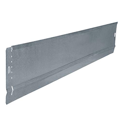 bellissa 1 pièce Bordure de Jardin & pelouse Basic en Lot de 2-99679 - tôle en Acier galvanisé, argenté - 100 x 10 cm, Longueur d'utilisation 1,94 m - avec Technique d'assemblage brevetée Cover