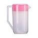 Cabilock Pichet avec Couvercle en Plastique Échelle De Mesure Jus Pichet D' Froide Chaude D' Carafe Cruche D' pour Limonade Jar Boissons Glace Thé Bouilloire (4000Ml Rose)