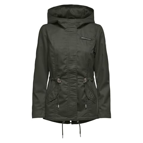ONLY Women's Onllorca Canvas Parka with Hood Cover