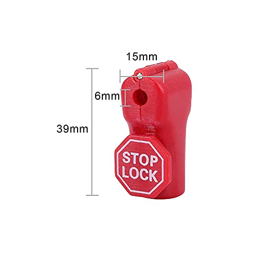 Mateda Anti Sweep Theft Stop Lock 6Mm Red Retail Shop Security Display Hook Lock thumb #1