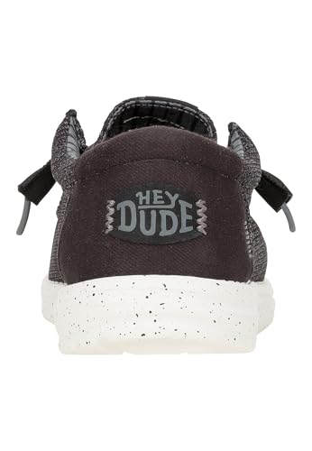 HEYDUDE Wally Stretch Sox Black/White Size 11, Men’s Shoes, Slip-on Loafers, Comfortable & Light-Weight3