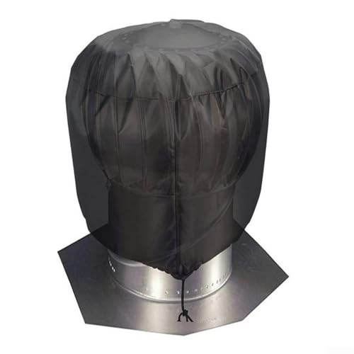 Besttoolifes Heavy Duty Roof Vent Cover Waterproof 420D Oxford Cloth for 12/14 Inch Turbo Ventilator Guard with Elastic Cord Protection Against Dust(31×45CM)