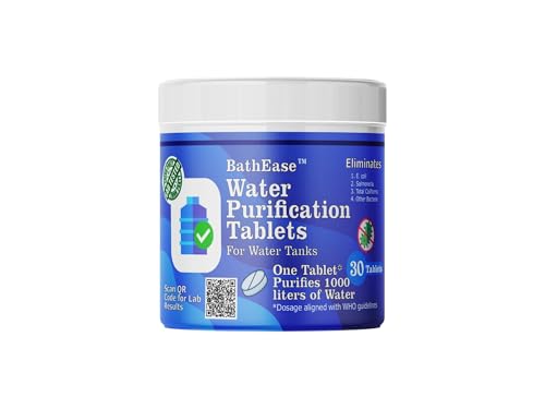 Image of Chlorine Water Purification Tablets | Scientifically Proven | 1 Tablet for 1000 Liters | Eliminates Bacteria and Microorganisms Present in Water | Pack of 30 Tablets for 30000 litres