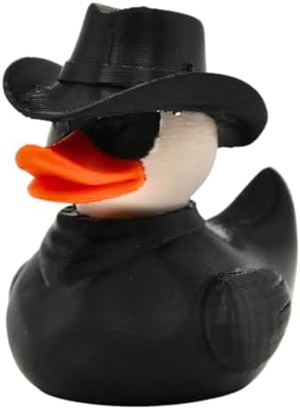 Western Outlaw Duck Collectible Figurine - Striking Cowboy-Themed Desk Decor for Unique Gifts and Shelf Display - 3D Printed in Canada image 2