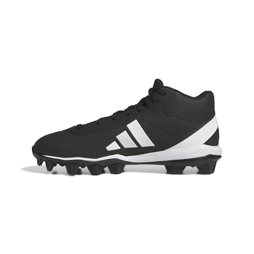 adidas Men's Adizero Impact.2 Molded American Football, Black/White/Black, 9.5