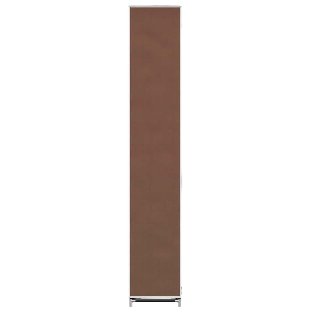 Armario para zapatos (8 capas, tejido no tejido marrón, 57 x 29 x 162 cm, ahorra espacio, apilable para pasillo, dormitorio, pasillo, pasillo, almacenamiento cerrado para hasta 20 pares de