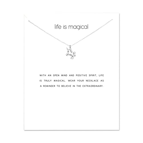 ZYAWP Collar con colgante de elefante de la amistad, plata y sol, gato, gatito, buena suerte, cadena con tarjeta de mensaje blanca, regalo para mujeres y hermanas, Zinc