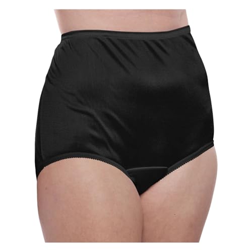 Image of Teri Women's 331 Plain Jane Classic Nylon Silky-Smooth Lightweight Breathable Full Coverage Brief Panty - 4 Pack