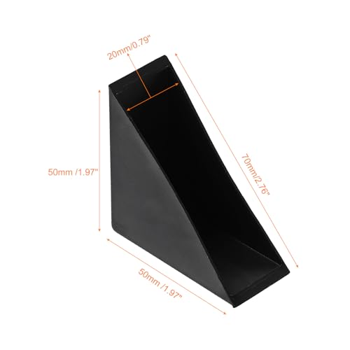 Image of uxcell 8Pcs Plastic Corner Protectors 20x70mm Right Angle Shape Glass Corner Guards Cushion for Corner Protection of Glass, Mirror, Tile, Black