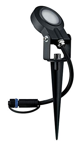 Paulmann 93934 Plug & Shine Spotlight Sting IP67 3000K 6W 24V Ausstrahlwinkel 100° 93934 LED Aussenbeleuchtung Erdspieß Gartenbeleuchtung