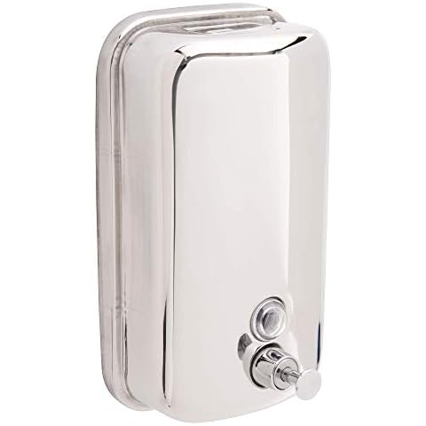 Commercial Hand Soap Dispenser - Rust Resistant #304 Stainless Steel, Anti-Leak Manual Pump, Wall Mounted - Soap, Shampoo, Lotion, Sanitizer - Bathroom, Kitchen Sink, Shower, Home Use (33.8 oz) Cover