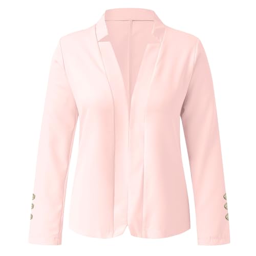 2025 Casual Blazers for Women Plus Size Lightweight Long Sleeve Open Front Jackets Business Office Work Suits S-5XL2