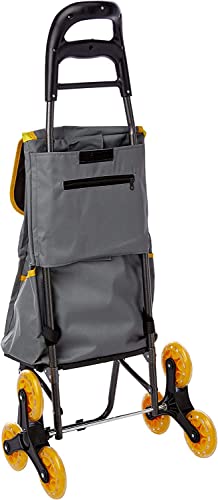 Carrinho de Carga 3 Rodas Sobe Escada Climbing Cart 40Kg GT082 Globalmix, Cinza, Médio