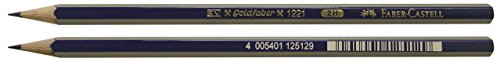 Faber-Castell B-1221-2H-2 - Blíster con 2 Lápices de Grafito Goldfaber - 2H - Color Gris
