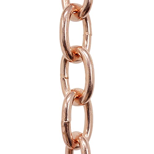 Image of RCH Hardware CH-S60-02-CO Steel Chandelier Chain 5 Gauge, Copper (1 Foot)